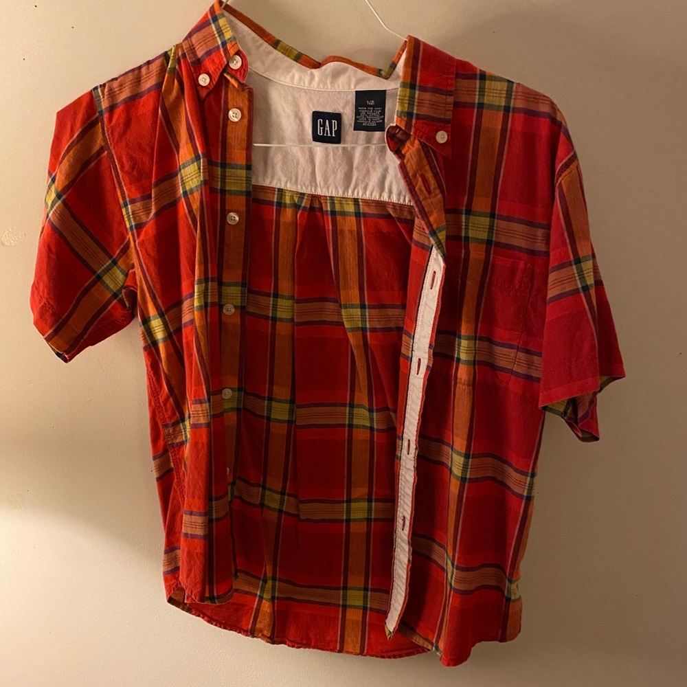Kids button down short sleeve shirt